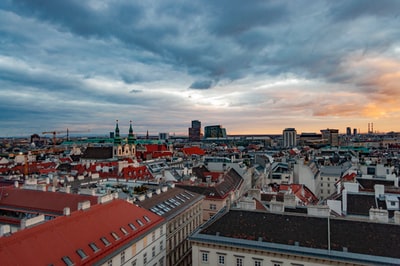 An aerial view urban building during the day
